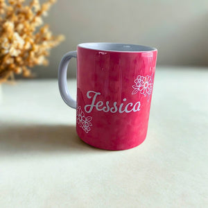 Personalised Pink Name Mug