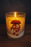 Snowman Christmas Candle