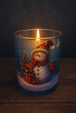 Snow Christmas Candle