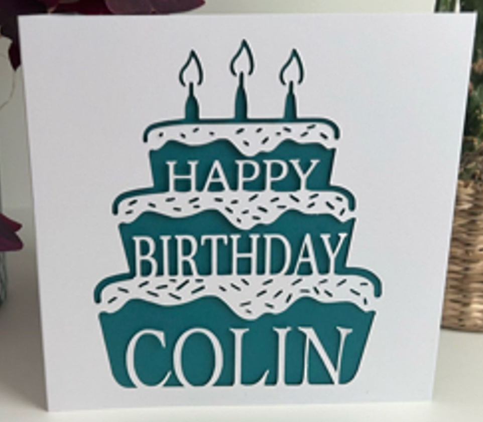 Handmade Cake Birthday Card