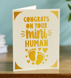 New Baby Human Handmade Gift Card