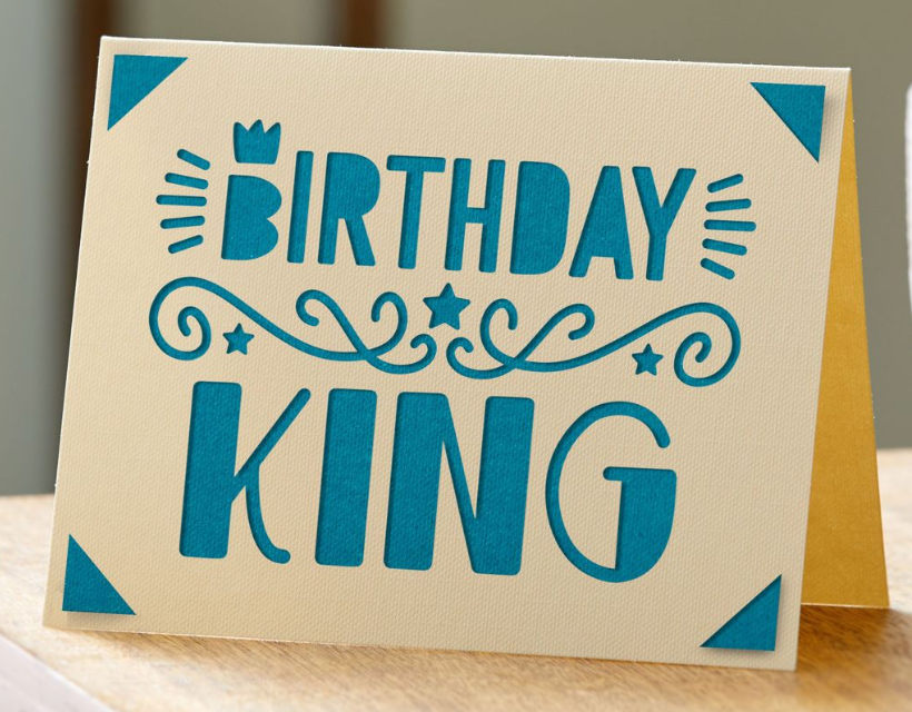 Happy Birthday King Handmade Gift Card