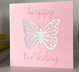 Girls Butterfly Birthday Card Handmade