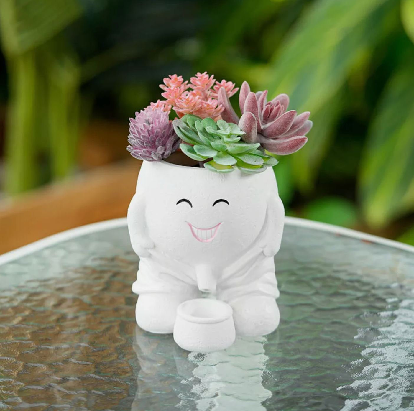 Cheeky Weeing Pot Planter White