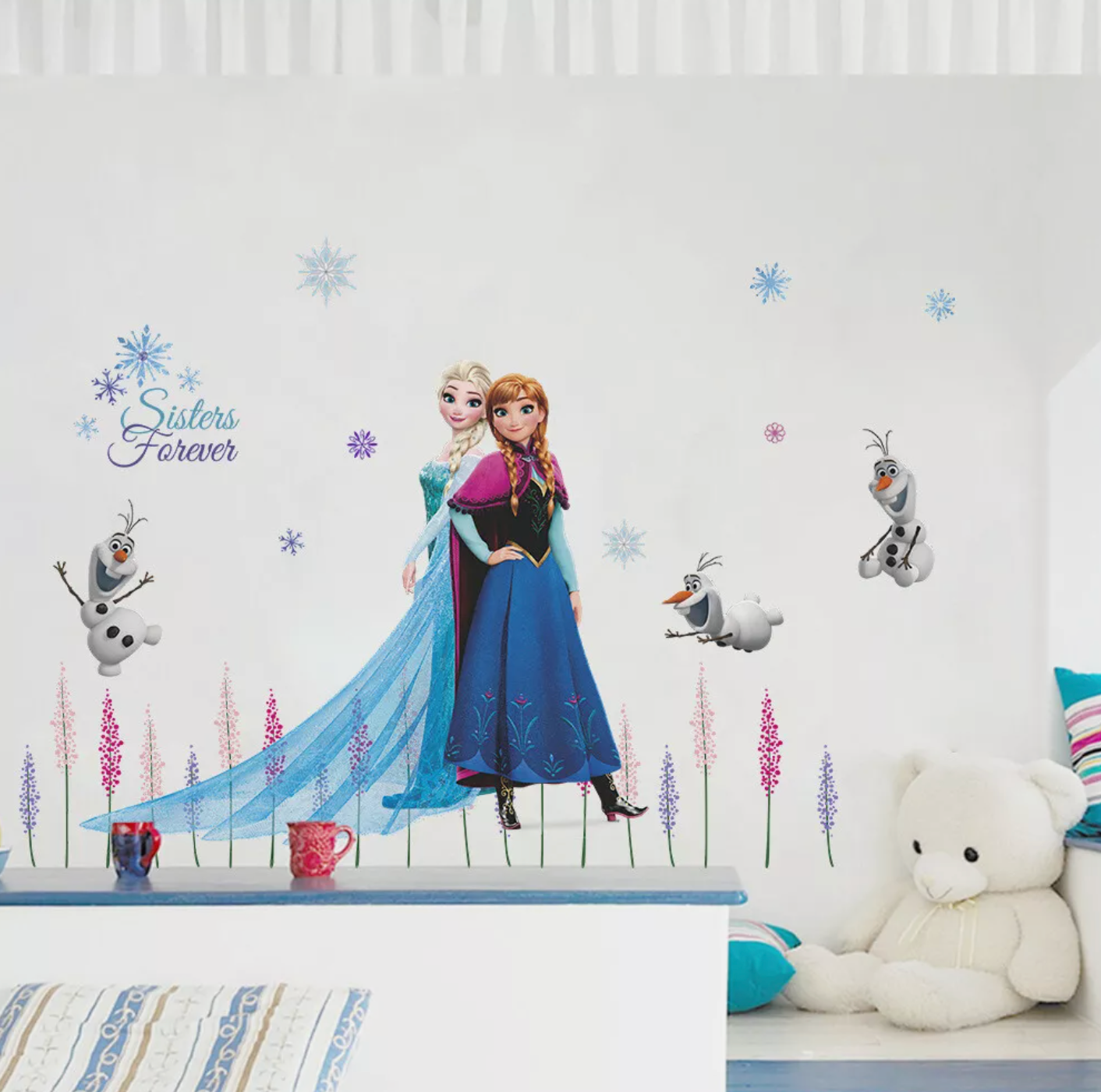 Frozen Elsa & Anna Sisters Wall Sticker
