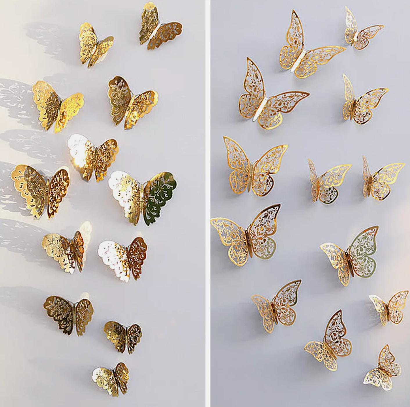 Gold Butterfly Wall Sticker Decor