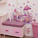 Mushroom Fairy Kids Wall Decal