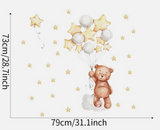 Nursery Bear & Balloons Wall Decal
