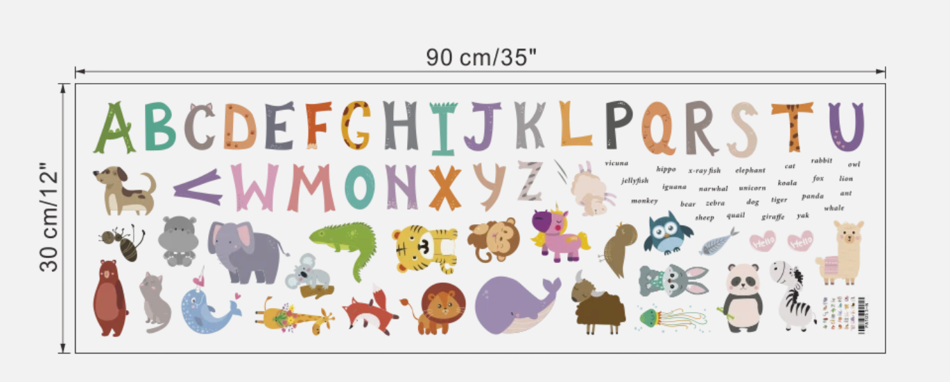 Kids Alphabet Wall Decal
