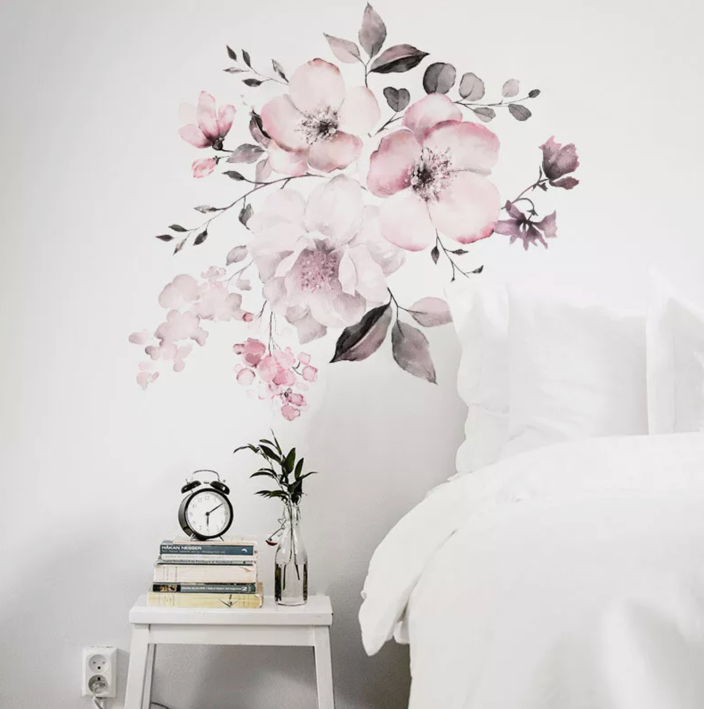 Pink Floral Wall Decal