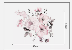 Pink Floral Wall Decal
