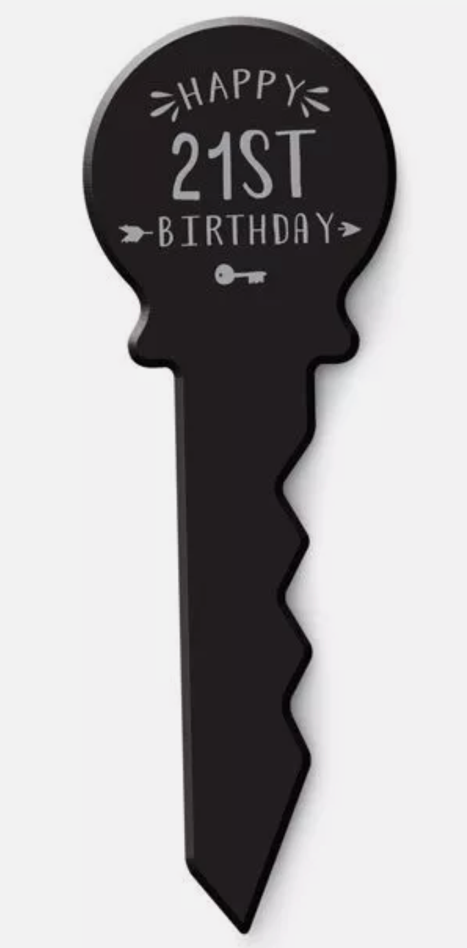 21st Birthday Landmark Gift Black