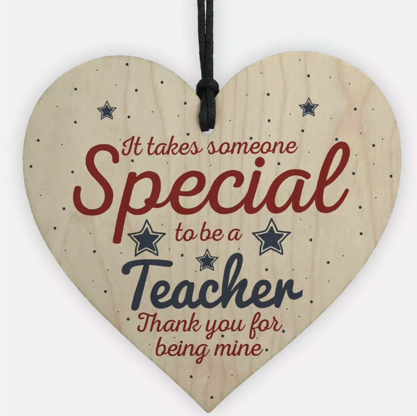 'Special Teacher' Wooden Plaque Heart Gift