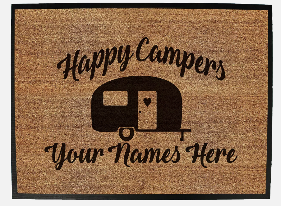 Happy Campers Custom Door Mat