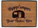 Happy Campers Custom Door Mat