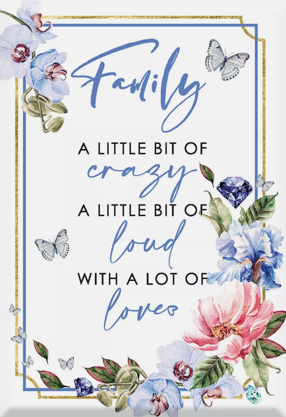Glass Family Home Decor Plaque