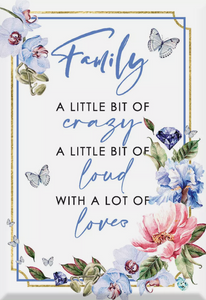 Glass Family Home Decor Plaque
