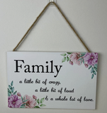 Family Home Decor Wooden Plaque