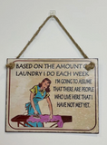 Laundry Room Metal Sign Plaque Decor