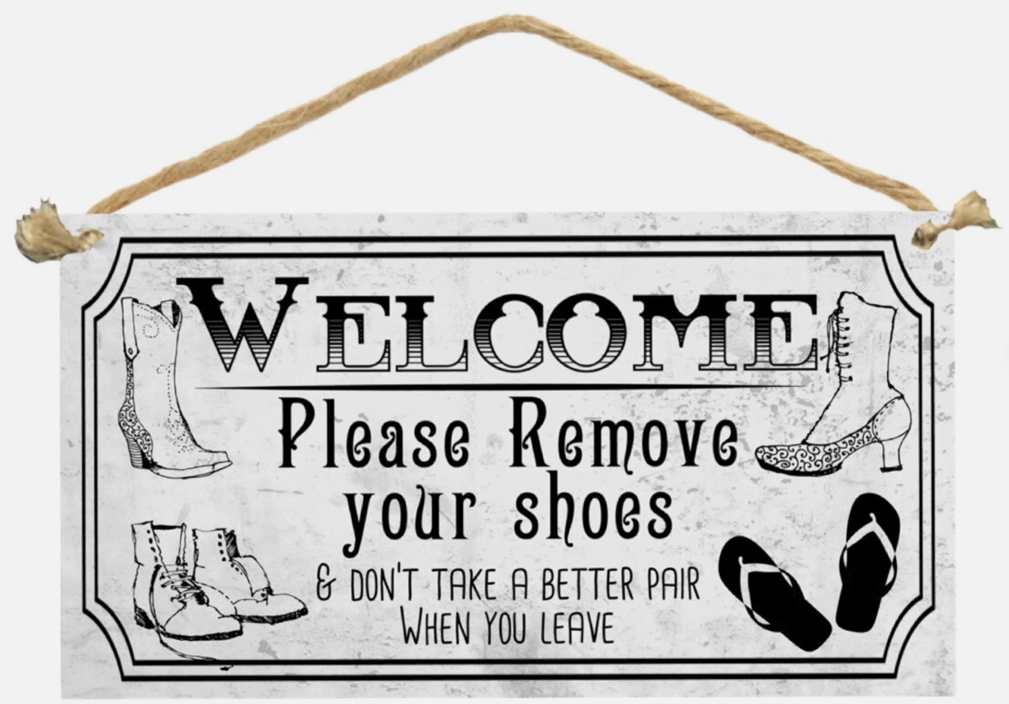 Remove Your Shoes Home Decor Sign
