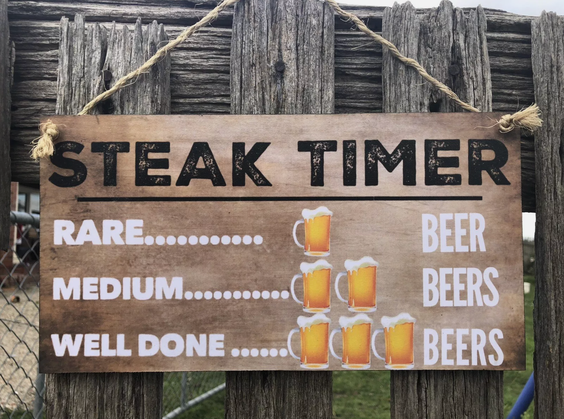 Steak Timer Home Decor Sign