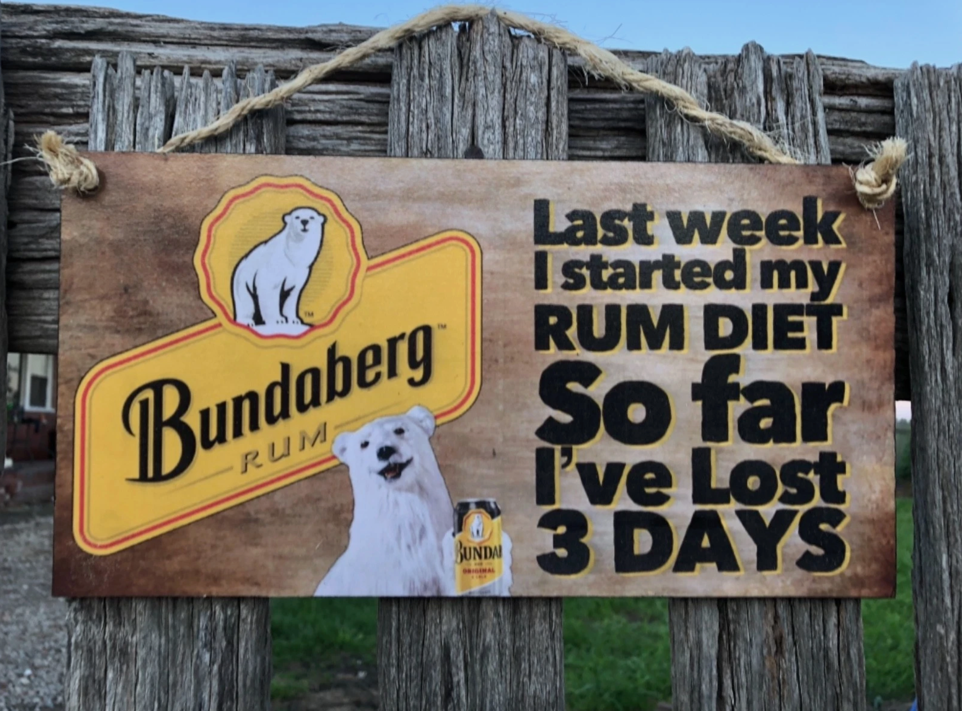 Rum Diet Home Decor Sign