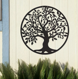 Tree Life Black Metal Home Decor