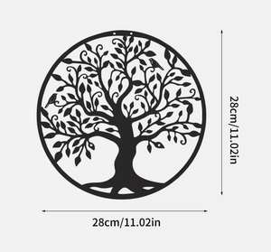 Tree Life Black Metal Home Decor