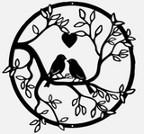 Bird Black Metal Home Decor