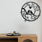 Bird Black Metal Home Decor
