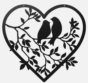 Birds Black Metal Home Decor