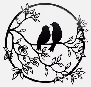 Birds Black Metal Home Decor