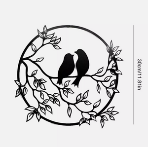 Birds Black Metal Home Decor