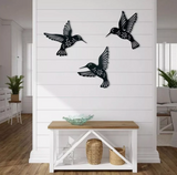 Black Hummingbird Metal Home Decor