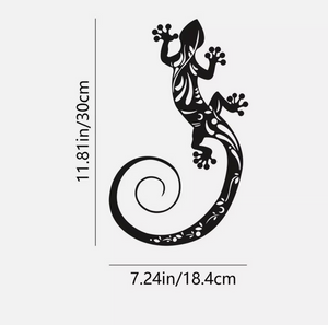 Black Gecko Metal Home Decor