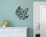 Butterfly Flower Metal Home Decor
