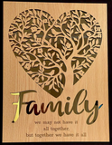 Family Tree Home Decor Wooden Plaque