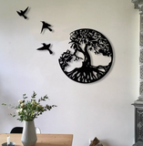 Tree of Life Black Metal Wall Decor