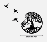 Tree of Life Black Metal Wall Decor