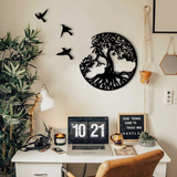 Tree of Life Black Metal Wall Decor
