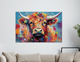 Highland Cow Wall Art Canvas