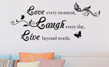 Love, Laugh, Live Wall Sticker Decor
