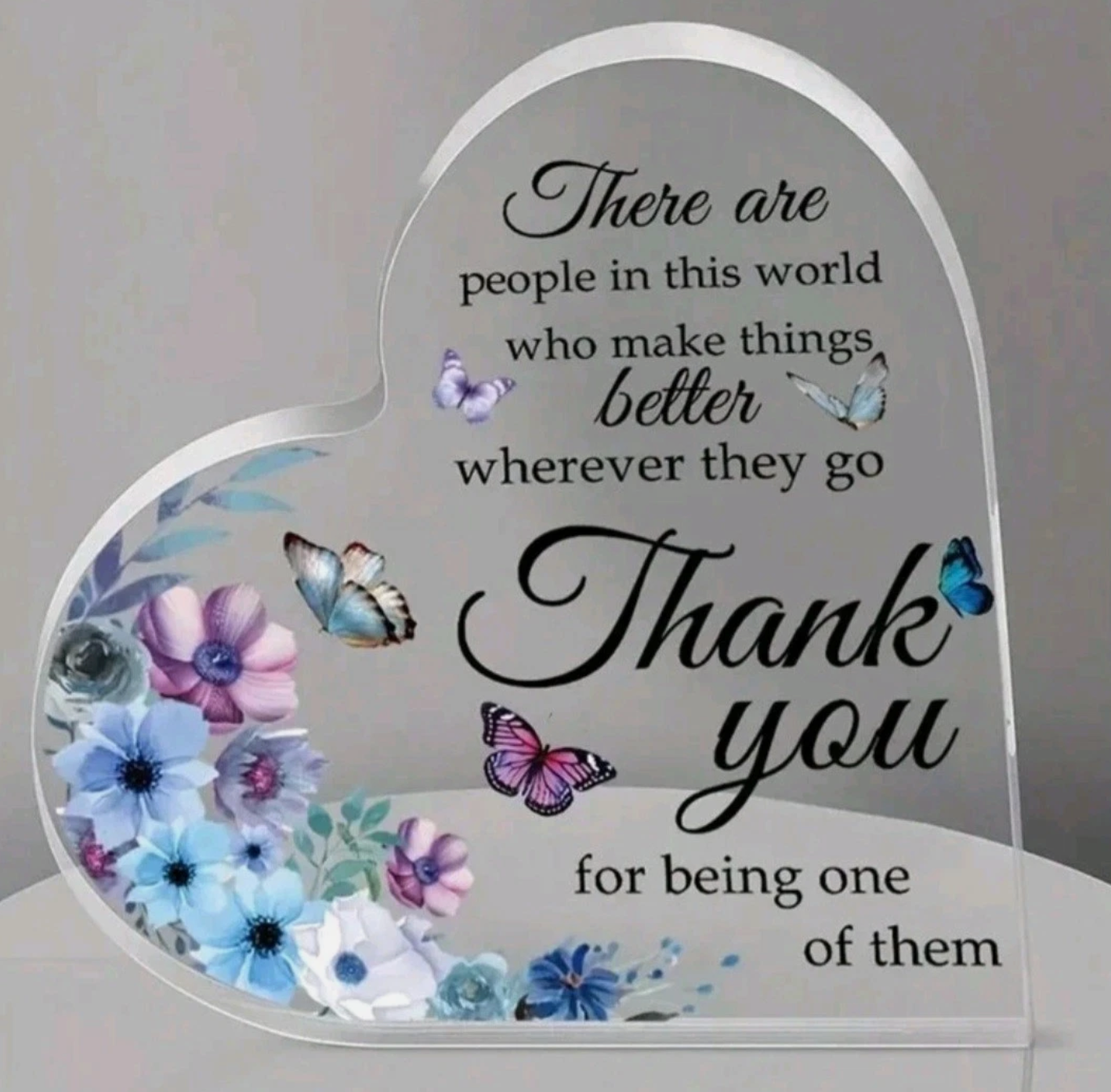 'Thank you' Acrylic Plaque Gift