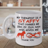 Staffy Therapist Mug