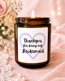 Bridesmaid Thankyou Candle