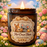 Hot Cross Bun Candle