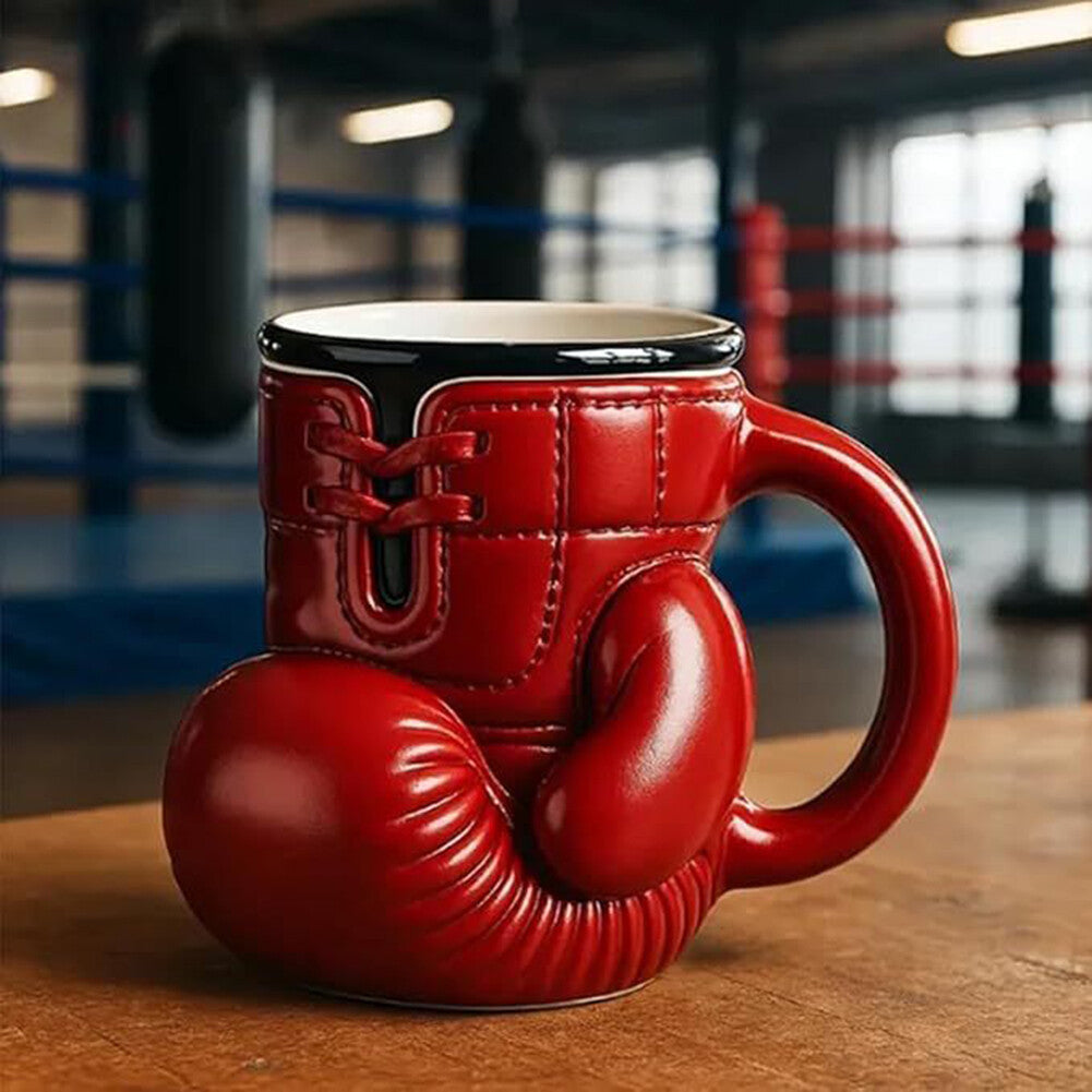 12Oz Boxing Glove Mug, Novelty Shaped Boxing Mug,Sports Lovers Coffee Cup